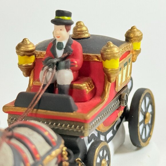 Dept 56 Royal Coach Trinket Box Hinged Horse Heritage Village 57501 Retired - Picture 3 of 10